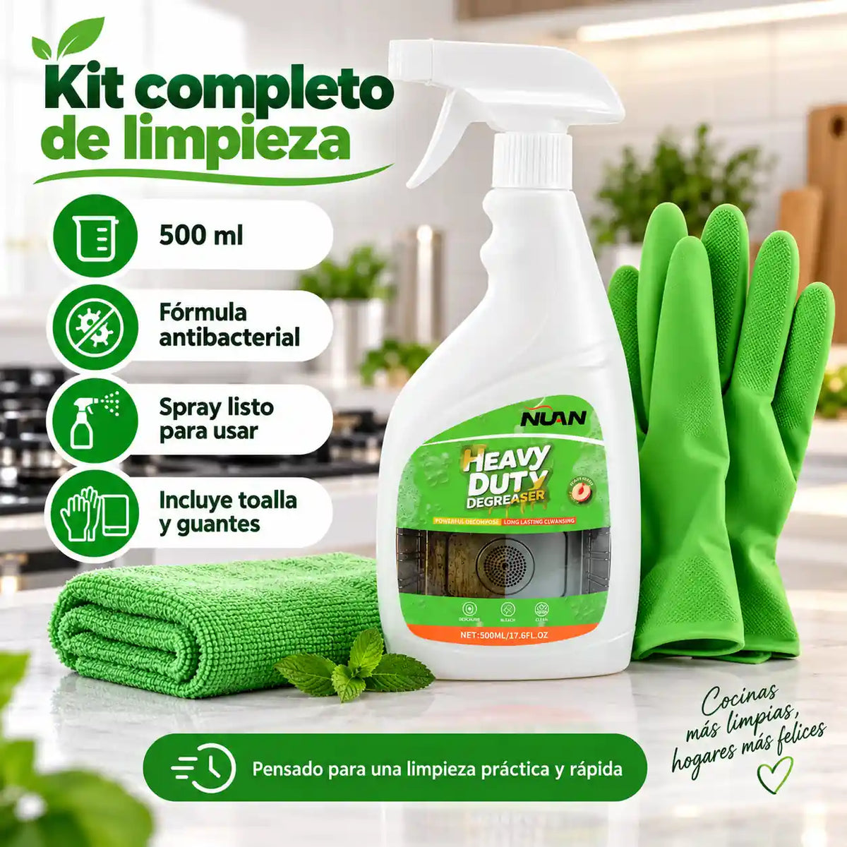 El spray que derrite la grasa de tu cocina en segundos sin tallar