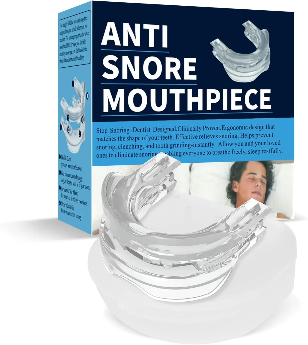 🌬️Protector Dental Para Bruxismo y Ronquidos ❌😤