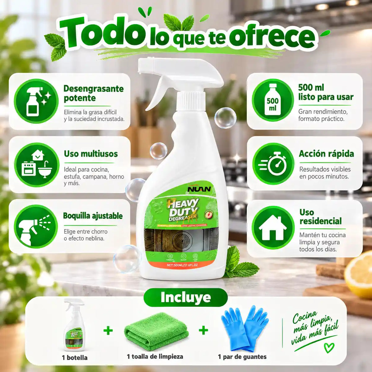 El spray que derrite la grasa de tu cocina en segundos sin tallar
