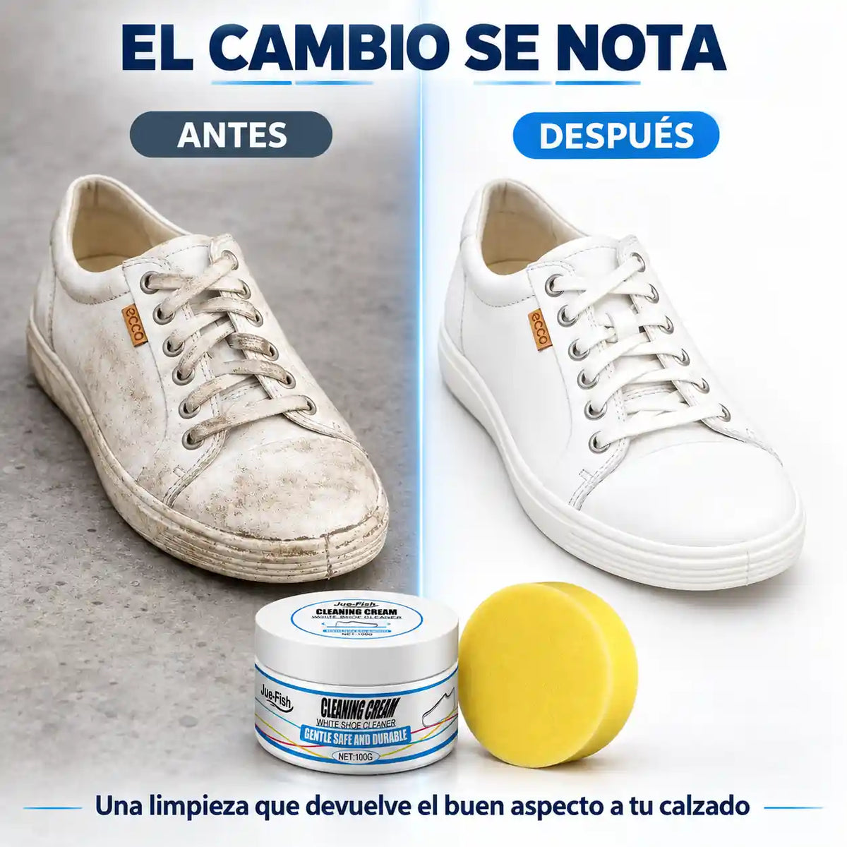 La crema que deja tus tenis blancos como el primer día sin tallar, sin mojarte las manos