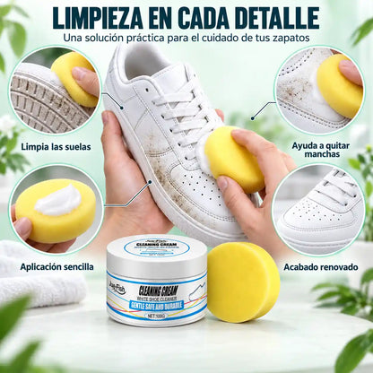 La crema que deja tus tenis blancos como el primer día sin tallar, sin mojarte las manos