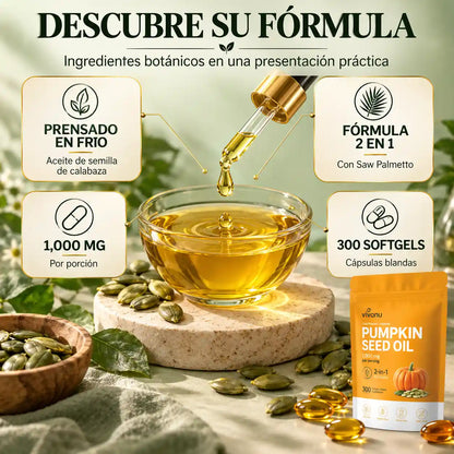 El aceite de semilla de calabaza que cuida tu próstata y frena la caída del cabello sin químicos