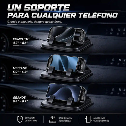 El soporte que fija tu teléfono al tablero para que manejes con las dos manos donde deben estar