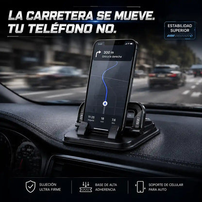 El soporte que fija tu teléfono al tablero para que manejes con las dos manos donde deben estar