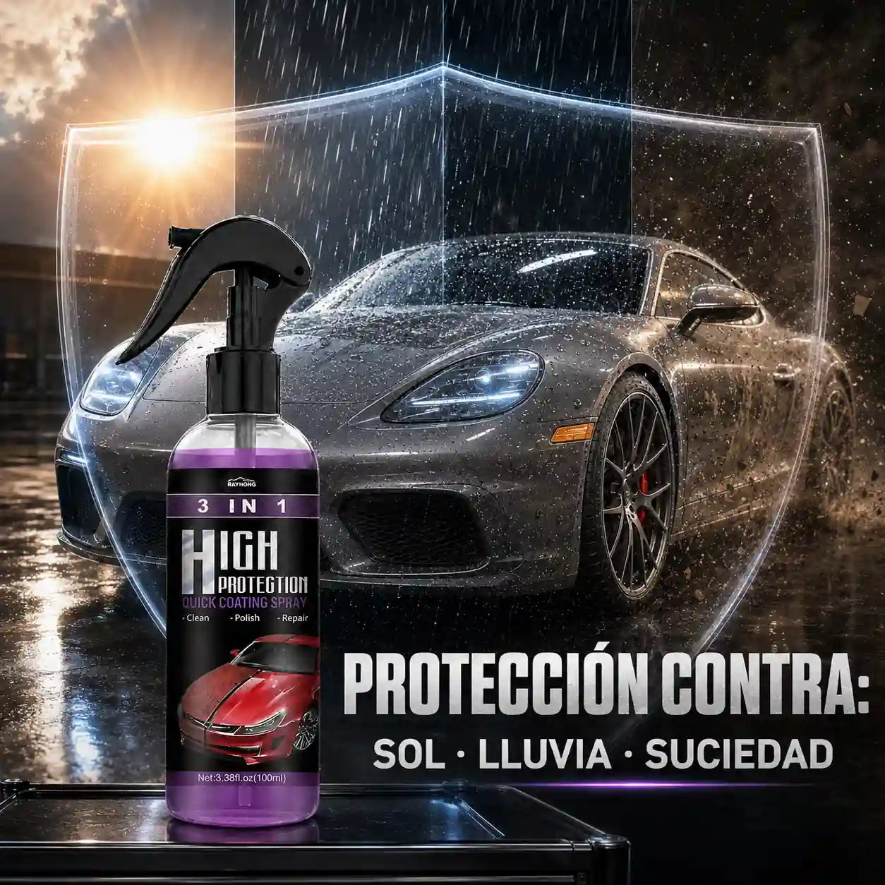 El spray cerámico que blinda tu pintura con brillo de agencia sin pisar un taller
