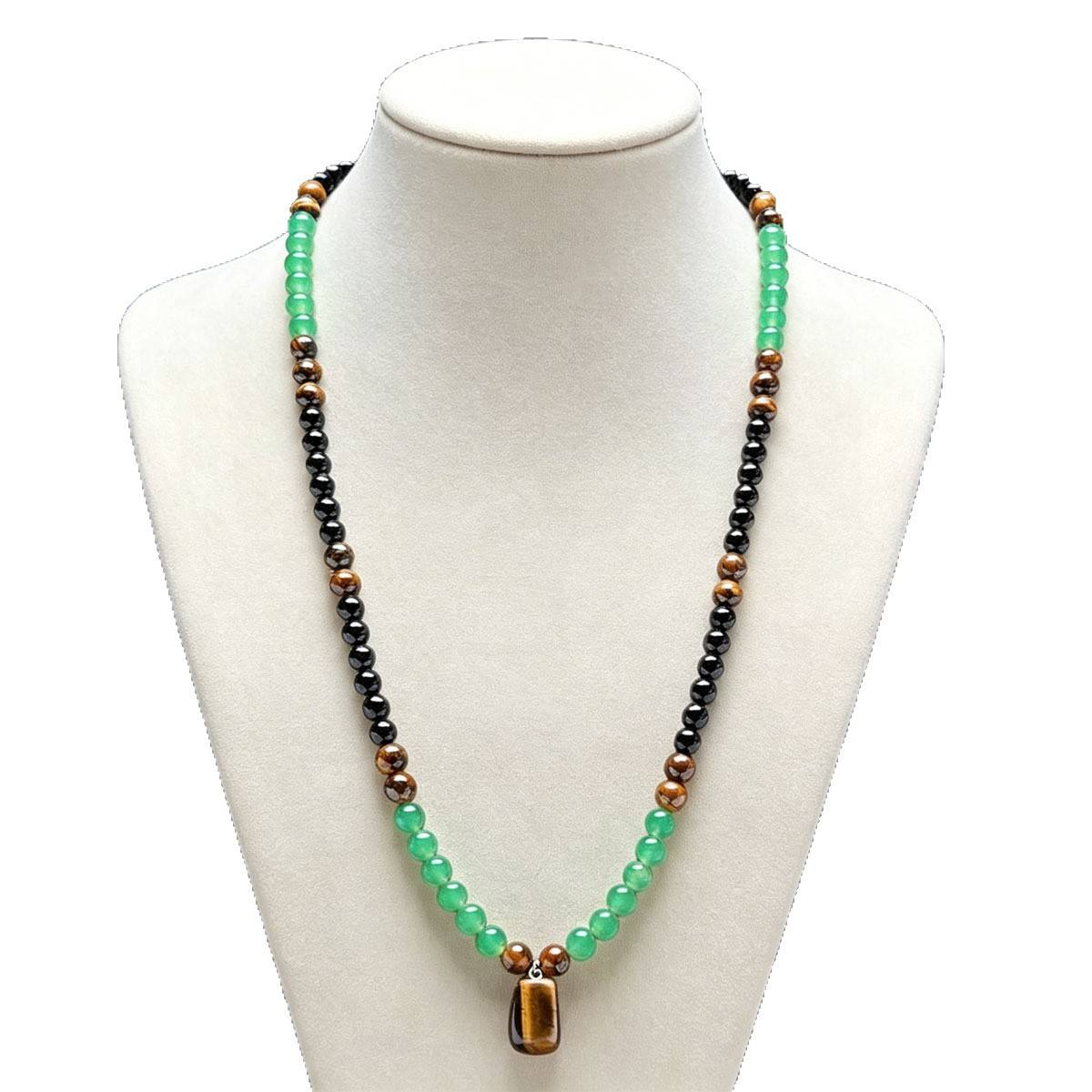 Collar con Colgante de Piedra Ojo de Tigre